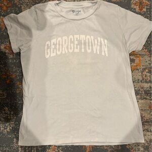 Brandy Melville Light Gray Georgetown Logo Tee